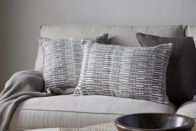 nkuku Aahna Wool Cushion Cover - Textiles - Charcoal - 50 x 50 cm