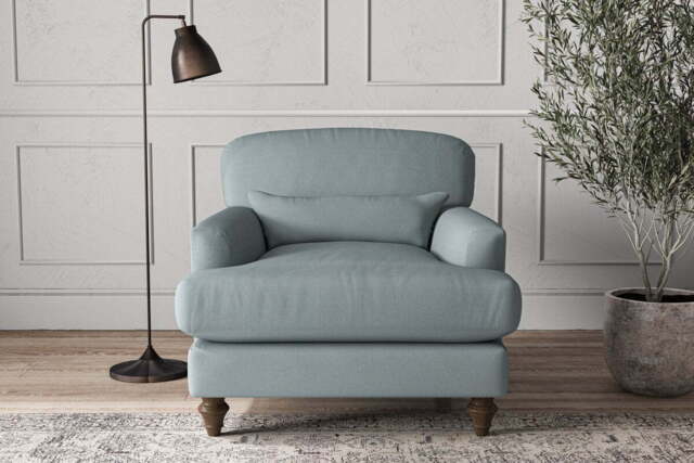 nkuku Deni Armchair - Make To Order - Recycled Cotton Horizon - No Colour
