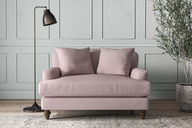 nkuku Deni Love Seat - Make To Order - One Size - Recycled Cotton Lavender