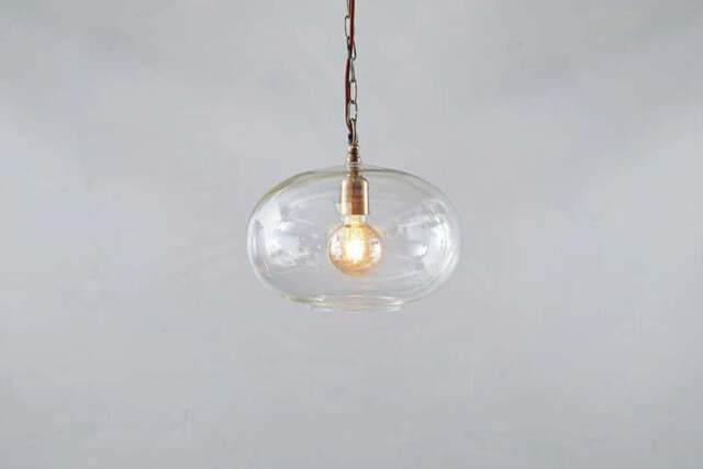 nkuku Otoro Recycled Glass Pendant Round - Lights - Small Round - Clear