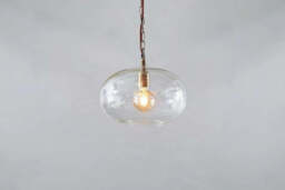 nkuku Otoro Recycled Glass Pendant Round - Lights - Small Round - Clear