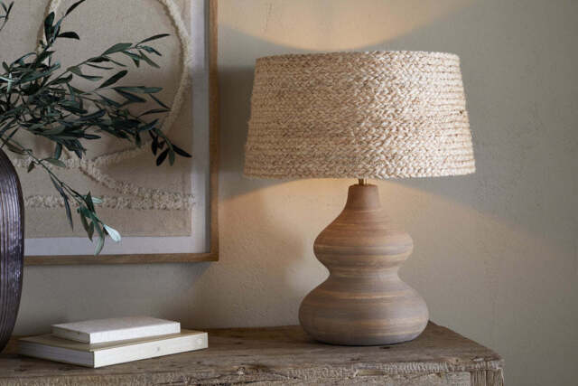 nkuku Dalat Ceramic Table Lamp Base - Lamps - One Size - Natural