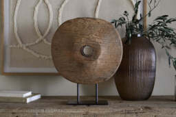 nkuku Cala Reclaimed Wood Objet On Stand - Decorative Accessories - One Size - Natural