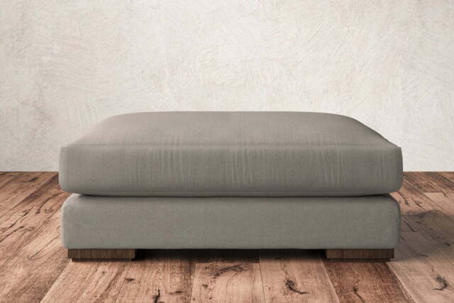 nkuku Guddu Dining Footstool - Make To Order - Grand - Recycled Cotton Flax