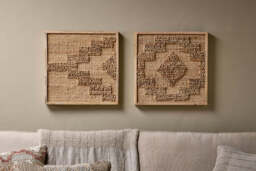 nkuku Bawal Hemp & Jute Wall Art - Decorative Accessories - Diamond - Natural