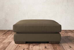 nkuku Guddu Large Dining Footstool - Make To Order - Brera Linen Chesnut - No Colour
