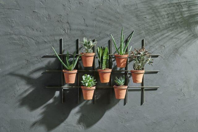 nkuku Jara Terracotta Wall Hung Planter - Vases & Planters - One Size - Terracotta & Iron
