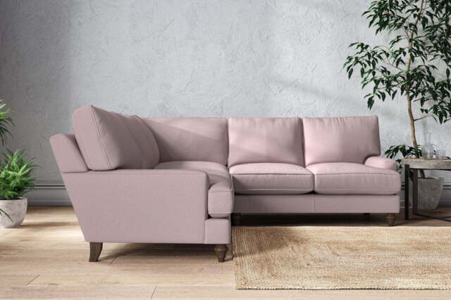 nkuku Marri Corner Sofa - Make To Order - Large - Recycled Cotton Lavender