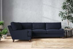 nkuku Marri Left Hand Corner Sofa - Make To Order - Grand - Recycled Cotton Teal
