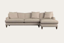 nkuku Deni Right Hand Chaise Sofa - Make To Order - Grand - Recycled Cotton Natural