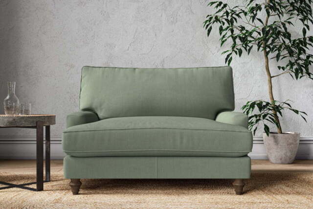 nkuku Marri Love Seat - Make To Order - One Size - Brera Linen Jade