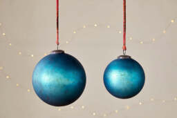nkuku Oko Giant Bauble - Christmas Decorations - Small - Matt Teal