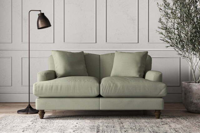 nkuku Deni Sofa - Make To Order - Small - Recycled Cotton Seaspray