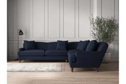 nkuku Deni Corner Sofa - Make To Order - Grand - Brera Linen Indigo