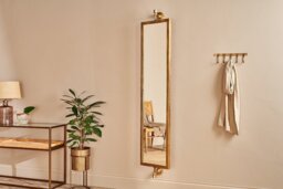 nkuku Visala Swivel Full Length Wall Mirror - Mirrors - Large - Antique Brass