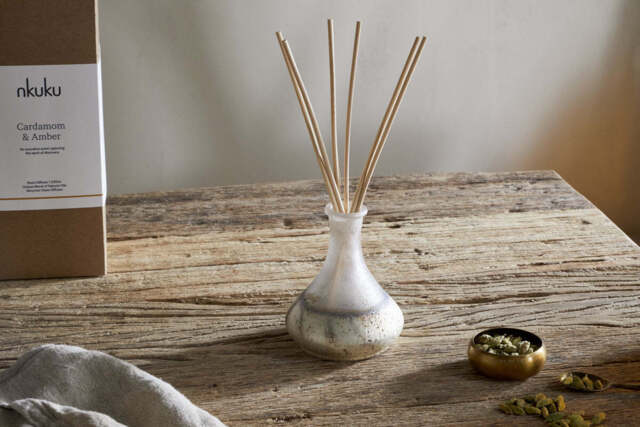 nkuku Cardamom & Amber Reed Diffuser - Candles & Home Fragrance - One Size - Aged Smoke