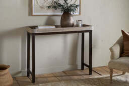 nkuku Nisha Reclaimed Wood & Iron Console Table - Tables - One Size - Natural