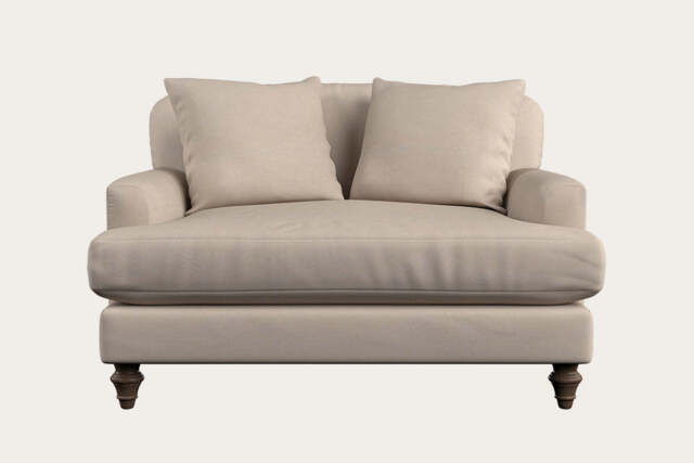 nkuku Deni Love Seat - Make To Order - Recycled Cotton Natural - No Colour