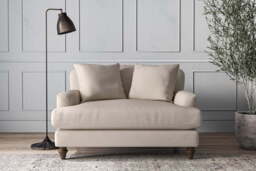 nkuku Deni Love Seat - Make To Order - Recycled Cotton Natural - No Colour