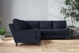nkuku Marri Large Corner Sofa - Make To Order - Brera Linen Indigo - No Colour