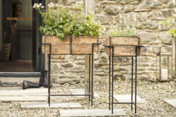 nkuku Amazzi Indoor Planter Stand - Vases & Planters - Small - Natural & Black