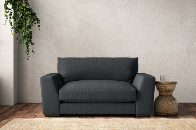 nkuku Guddu Love Seat - Make To Order - Recycled Cotton Mercury - No Colour