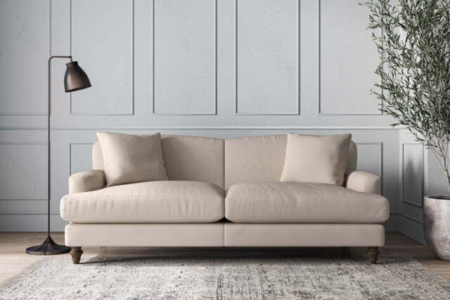 nkuku Deni Sofa - Make To Order - Large - Recycled Cotton Natural