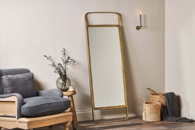 nkuku Tarah Full Length Mirror - Mirrors - One Size - Antique Brass