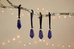 nkuku Ratnam Baubles Set Of 4 - Christmas Decorations - Indigo