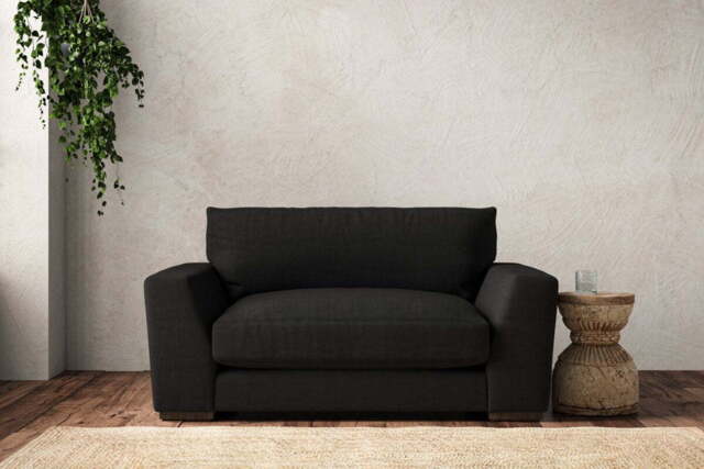 nkuku Guddu Love Seat - Make To Order - One Size - Brera Linen Charcoal