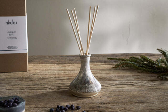 nkuku Juniper & Fir Reed Diffuser - Candles & Home Fragrance - One Size - Antique Gold