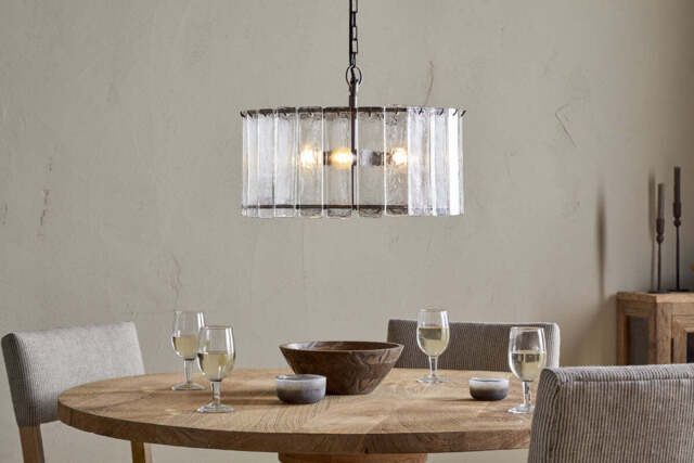 nkuku Nauka Statement Pendant - Lights - One Size - Aged Bronze & Clear