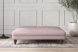 nkuku Deni Dining Footstool - Make To Order - Grand - Recycled Cotton Lavender