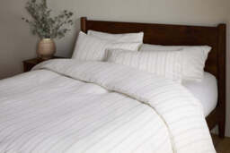 nkuku Anta Hemp & Cotton Duvet Cover - Textiles - Super King - Sage Green