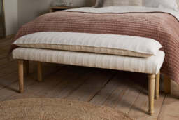 nkuku Kiana Cotton Upholstered Bench - Seating - One Size - Natural