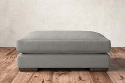 nkuku Guddu Dining Footstool - Make To Order - Grand - Brera Linen Smoke