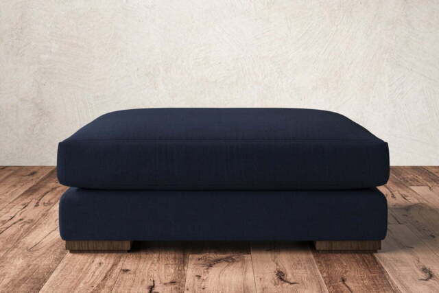 nkuku Guddu Dining Footstool - Make To Order - Grand - Brera Linen Sage