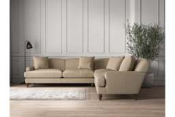 nkuku Deni Corner Sofa - Make To Order - Grand - Brera Linen Pebble