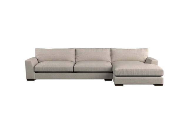 nkuku Guddu Right Hand Chaise Sofa - Make To Order - Grand - Brera Linen Natural