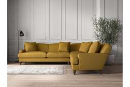 nkuku Deni Corner Sofa - Make To Order - Grand - Recycled Cotton Ochre