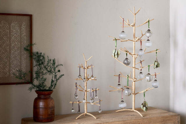 nkuku Mala Jute Tree - Christmas Decorations - Small - Natural
