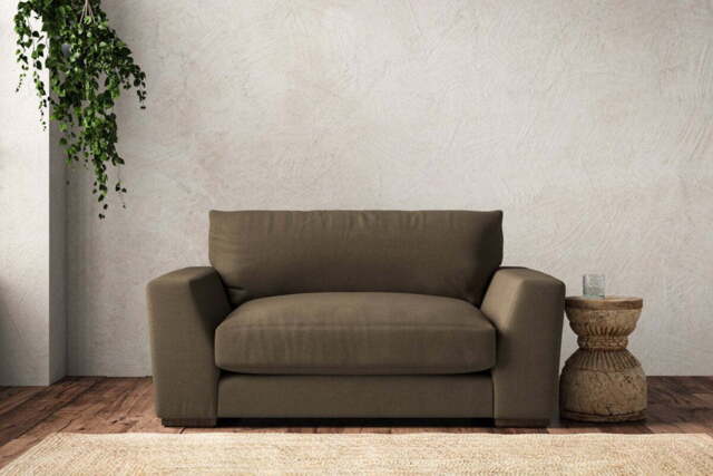 nkuku Guddu Love Seat - Make To Order - One Size - Brera Linen Chestnut