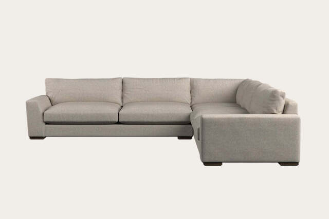 nkuku Guddu Right Hand Corner Sofa - Make To Order - Grand - Brera Linen Natural