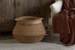 nkuku Rana Wide Basket - Storage - One Size - Natural & Rust