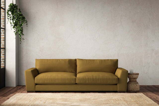 nkuku Guddu Sofa - Make To Order - Grand - Recycled Cotton Ochre