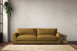 nkuku Guddu Sofa - Make To Order - Grand - Recycled Cotton Ochre
