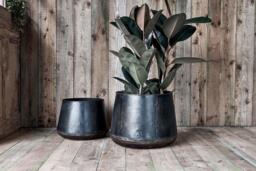 nkuku Endo Reclaimed Iron Planter - Vases & Planters - Multicolour - Aged Black