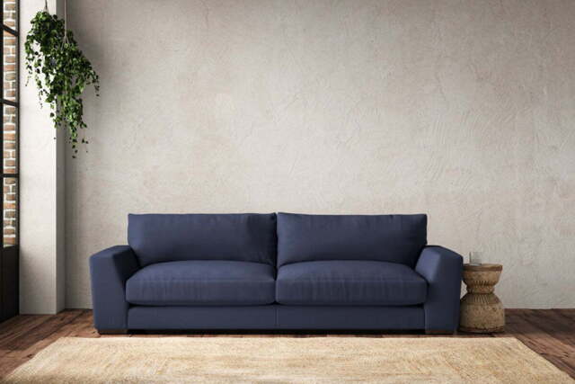 nkuku Guddu Sofa - Make To Order - Grand - Recycled Cotton Navy