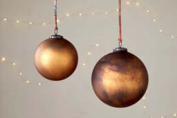 nkuku Oko Giant Bauble - Christmas Decorations - Small - Matt Gold