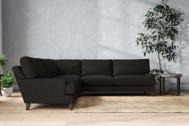 nkuku Marri Corner Sofa - Make To Order - Grand - Brera Linen Charcoal